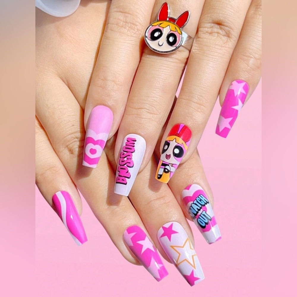 Powerpuff Girls Press On Nails 💅💖